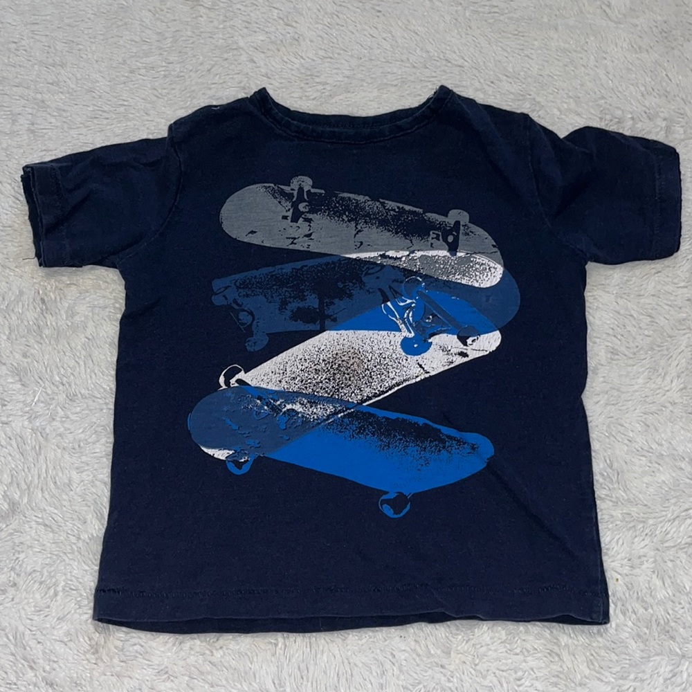 baby gap blue navy skateboard tee
